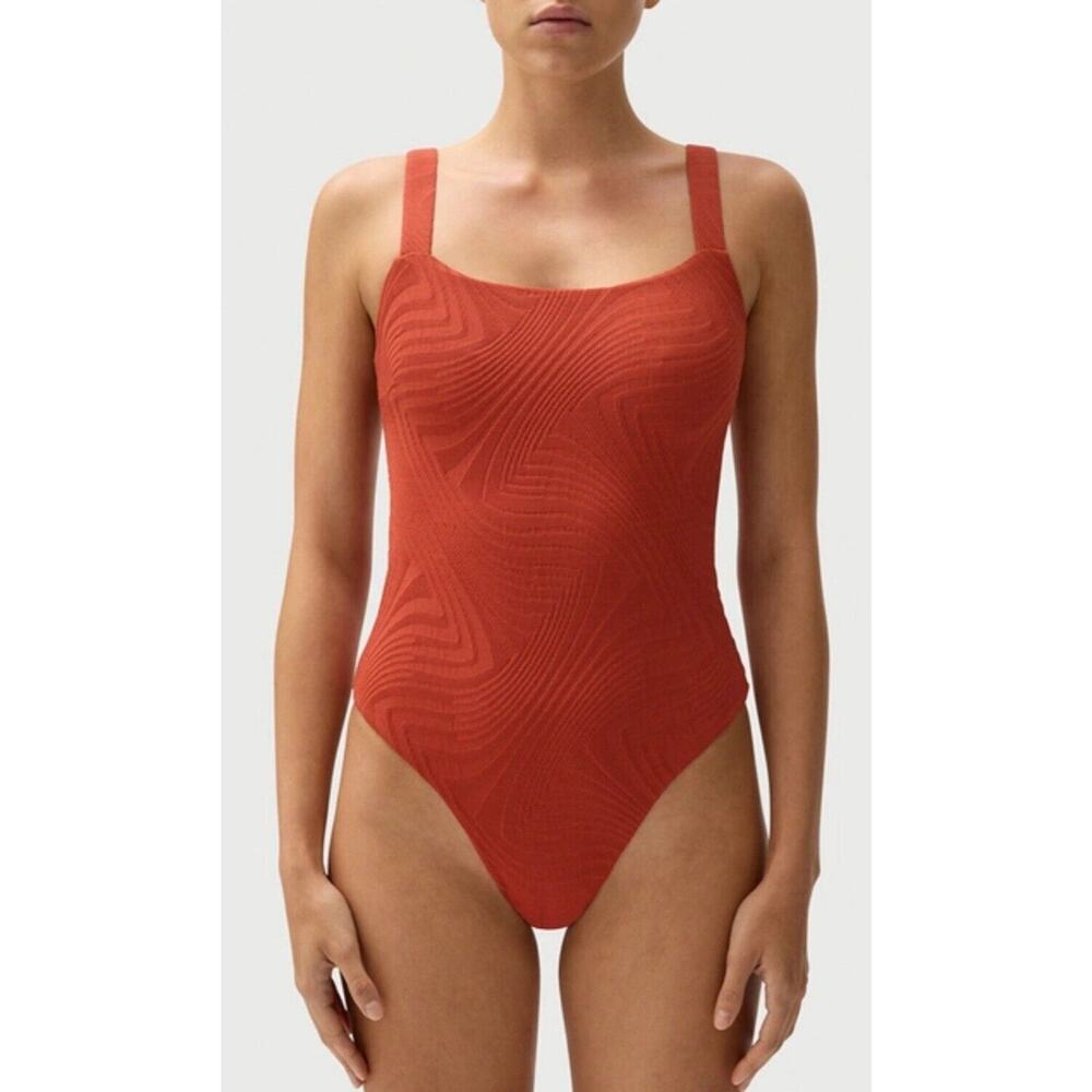 NEW Free People Fella Swim Andre Full 1 Piece Bathing Suit Rose Pink NWT S Small